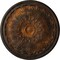 Ekena Millwork Bordeaux Ceiling Medallion (Fits Canopies up to 3 1/4"), Hand-Painted Rust, 22 5/8"OD x 1 3/4"P CM22BORUS - alternate 1